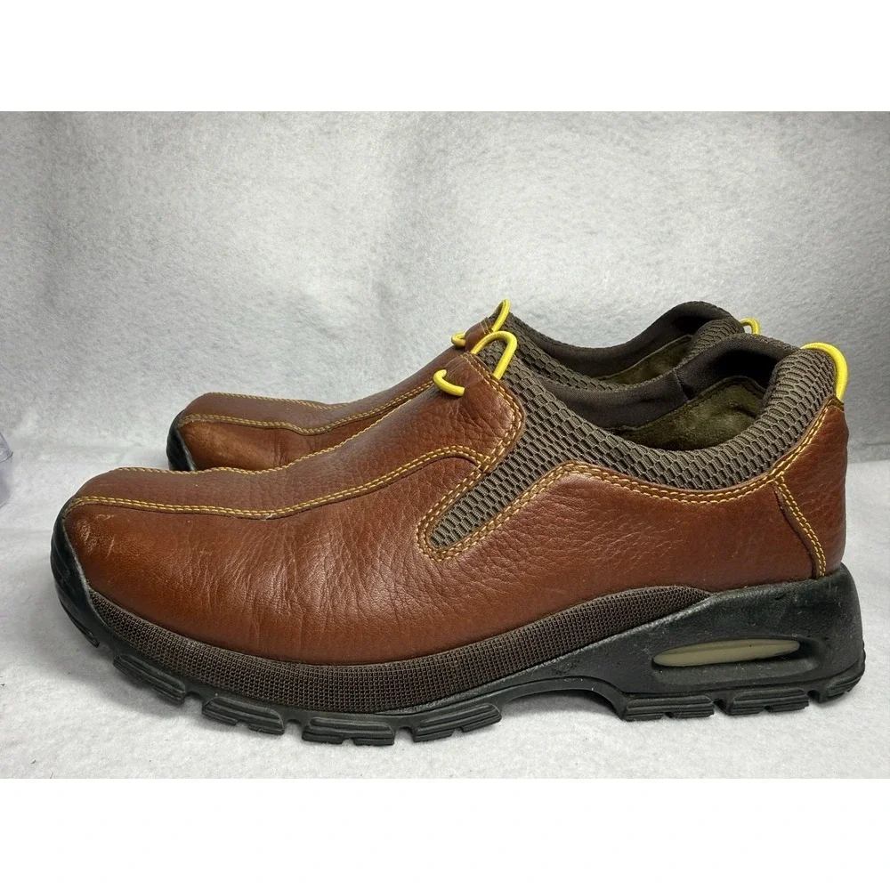 Cole HaanxNike Air Waterproof Men's 8.5B Brown Leather Slip On Casual Comfort